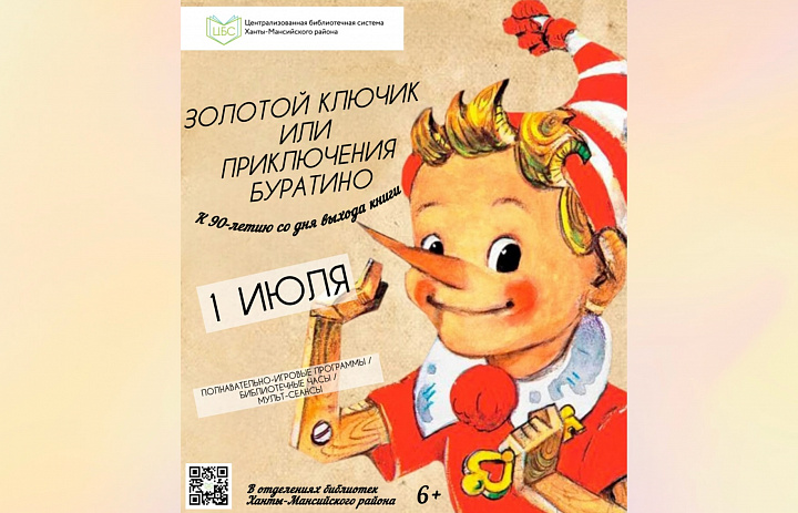Буратино! 90 лет назад вышла книга «Золотой ключик, или приключения Буратино»