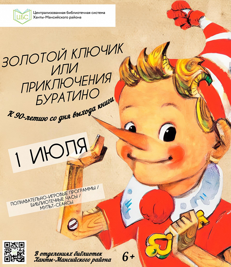 Буратино! 90 лет назад вышла книга «Золотой ключик, или приключения Буратино»